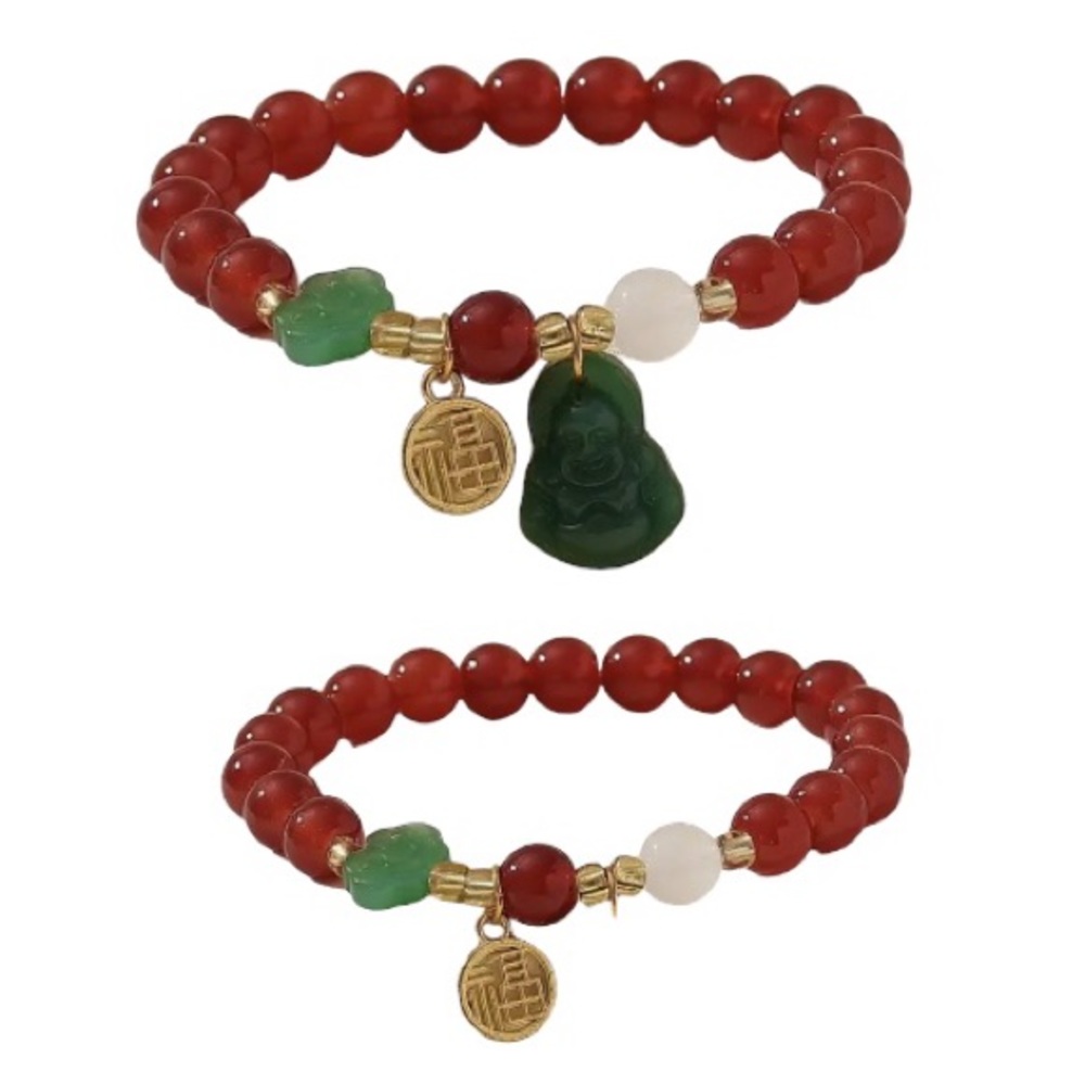 Classic Chinese Lucky Maitreya Charm Bracelets Elegance & Prosperity 🆕